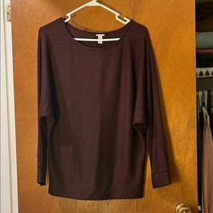 A New Day Maroon Long Sleeve Top
